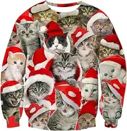 [Ahegao] Unisex Novelty Hoodies for Men 3D Printed Graphics Fleece Pockets Pullover Sweatshirts Christmas Halloween