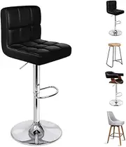 [ALFORDSON] Bar Stool 2Pcs Adjustable Kitchen Barstools Ralph Swivel Counter Dining Chair in 62-83cm Seat Height with Anti-Slip Floor Protector for Home Bar Dining Room