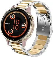[Blueshaweu] Bleushaweu Bracelet Compatible with Garmin Venu 3s, Classic Metal Strap for Garmin Venu 3S/Venu 2S/Forerunner 265S/Forerunner 255S/255S Music/Rey/Vivomove 3S/Captain Marvel Smartwatch