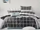 Adairs Home Republic - Quilt/Doona Cover Set- SINGLE bed - Charcoal Cotton