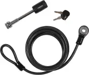 Swagman 64030 Threaded 5/8" Class 3 Locking Hitch Pin & Cable for 2" Receivers