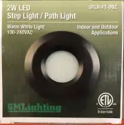 Step / Path / Deck Lighting DARK BRONZE Circular 2W LED Indoor Outdoor