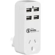 The Brute Power Co 1 Socket Adaptor - 4x USB [BPAUSB4]