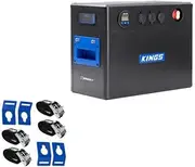 Kings BatBlock40-12V Plug and Play Battery Box with DCDC Charger+ Fridge Tie-Down Kit (4-Pack)