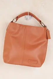 Leather Bucket Bag--MANZ-N11