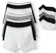 Wonder Nation Boys 5 Pack Boxer Briefs Underwear Large & 5 Pair No Show Socks