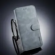 LYX Retro Oil Side Horizontal Flip Case for Huawei Y9 (2019), with Holder & Card Slots & Wallet (Black) High Tech (Color : Grey)