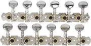 Guitar Tuning Key 12 String Metal Machine Head Open Tuners Peg Musical Instrument Parts Silver