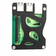 Zebra Bio Black Lime Case for the Raspberry Pi 3B+, 3, Pi 2, and Pi B+ ~C4Labs