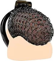 Metal Hollow Perspective Mesh Chastity Lock Arc-Shaped Cock Cage Male Anti-Erection Initial Training Chastity Cage Sm Fun Training Medium Chastity Penis Lock