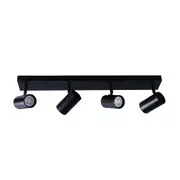 Aster Modern 4-Light Round Flush Ceiling Spot Light Lamp Black