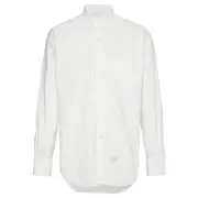 Thom Browne Hidden Three Stripes Classic Oxford Shirt White 136177856