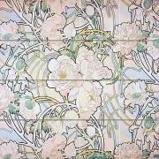 Art Nouveau Flower Peonies Alfons Mucha Ceramic Mural Backsplash Bath Tile #2032