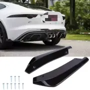 Gloss Black Rear Spats Bumper Splitter Diffuser Canard Fin For Jaguar XE XJ XF (for: Jaguar)