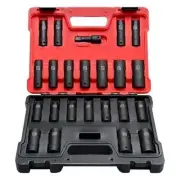 JobSmart 1/2 in. Drive SAE/Metric Assorted Impact Socket Set, 23 pc.