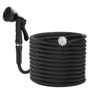Garden Hose, Water Hose 25 Feet Non-Expandable Water Hose with 8-Pattern Spra...