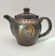 Studio Pottery Hand Thrown Teapot Earthtones Signed Excellent ￼Gift Quality