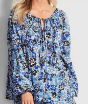 Seafolly Women's Thrift Shop Peasant Top, Size L, Brand New with Tags