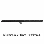 1200mm Matte Black Floor Grate 316 Marine Stainless Steel Mondella Vivace