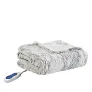 Beautyrest Zuri Oversized Faux Fur Heated Throw, 50 x 70