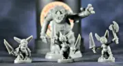 Reaper Miniatures - Pizza Dungeon Animatronics - Bones 5 - Bones Black - 4 Piece