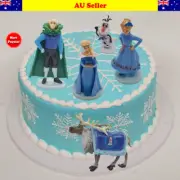 Frozen Anna Elsa Kristoff Olaf Sven Reindeer Cake Toppers Figurines Toy Deco PVC