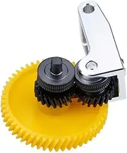 3D Printer Upgrade DLC Coated Hardened Steel Extruder Gear Replacement Compatible with Bambu X1C/P1P 3D Printing Machine POM Gear+ Aluminum Alloy Handle + Oblique Tooth 3D Printer Accessories