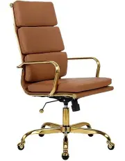 [Furb] Executive Office Desk Chair in Tan/Gold