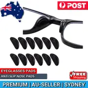 6x Pairs Anti Slip Glasses Sun Eyeglasses Soft Silicone Stick On Nose Pads Set