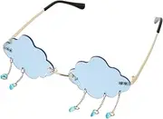 SHOWERORO Cloud Modeling Party Eyeglasses Unique Raining Cloud Sunglasses Photo Prop Decor Fun Cloud Rain Glasses for Parties Events