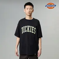 在飛比找momo購物網優惠-【Dickies】男女款黑色純棉胸前品牌大Logo印花休閒短