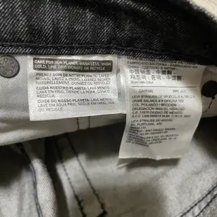 Levis levi's 511 32938-0009 W29 深黑灰合身窄版刷色牛仔褲 522 508 513