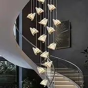 BAMDECOR LED Modern Bedroom Bedside Creative Butterfly Hanging Chandelier Light Fixtures for Stairs Nordic Decoration (12Heads)