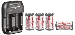 【現貨】SUREFIRE 3.2V CR123A 充電電池 鋰電池 充電器套裝