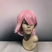 Pink Short Wig With Bangs