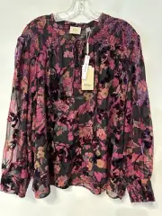New Woman Plus Size Elie Tahari Blouse Size 3X Long Sleeves