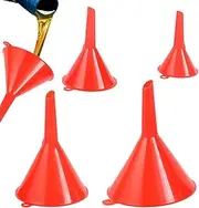 Bsbkoj Funnels for Automotive Use,Set of 4 Oil Funnel Kit for Automotives - Wide Mouth Bottle Funnel, Kitchen Funnel, Flexible Oil Fill Funnel for Bottles, Jars, Containers