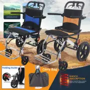 Aluminium Foldable Wheelchair Manual Folding Wheel Chair Portable Lightweight
