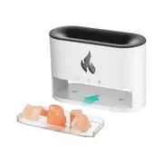 ACA White Salt Stone Aroma Aromatherapy Diffuser Flame Mist Humidifier USB Ultrasonic RGB 4 Colors