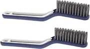 SAFIGLE 2Sets Durable Cleaning Brushes for Kitchen Bathroom Multi Purpose Hard Bristle Gap Brush with Tweezer for Effortless Oil Stain Removal and Daily Maintenance