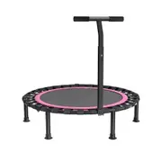 40 Inch Folding Trampoline with T-Rails Pink Red