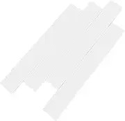 Luxdecor Real Wood Planks for Wall - White Shiplap Boards, 5" x 36" x 0.004" Rectangular Pine Wood Planks, 10 Pieces, 12.5 Sq Ft