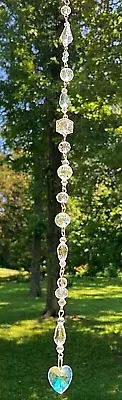 CRYSTAL SUNCATCHER-PRISMS-MEDITATIONAL-SPARKLING-10.5"-HANDCRAFTED- # 941