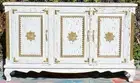 White Shabby Chic French Country Brass Fitted Sideboard Cabinet Buffet Storage