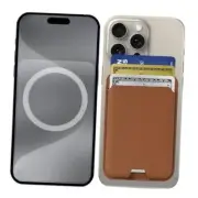 MagSafe Wallet [ Strong Magnets ] [ Animation/Haptics on Medium Tanned Brown
