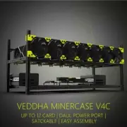 USA Veddha 8 / 12 GPU Miner NEW VERSION frame Stackable Frame- NO FANS