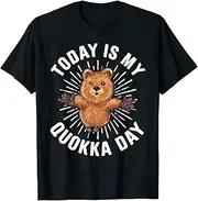 [X.Style] Quokka Australia Kangaroo for Quokka Lover Cute Quokka ds1382 T-Shirt (XL) Black
