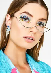 Kaleidic Lightening Bolt Earrings