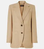 [Loro Piana] Loro Piana Maria silk blazer AU 14 beige