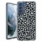For Samsung Galaxy S20 S21 S23 S24 FE 5g TPU Case+Glass(Leopard Skin Black)